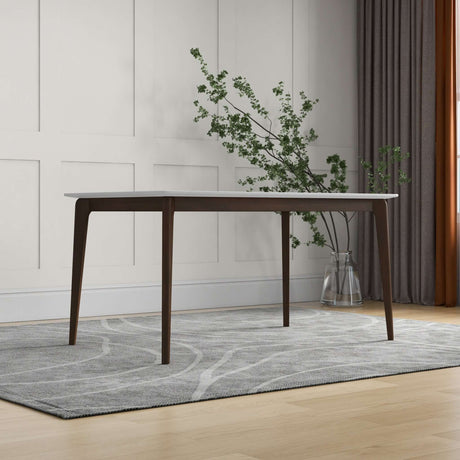 Lindsey Solid Wood White Top Dining Table by Ashcroft Imports at Eve Furniture