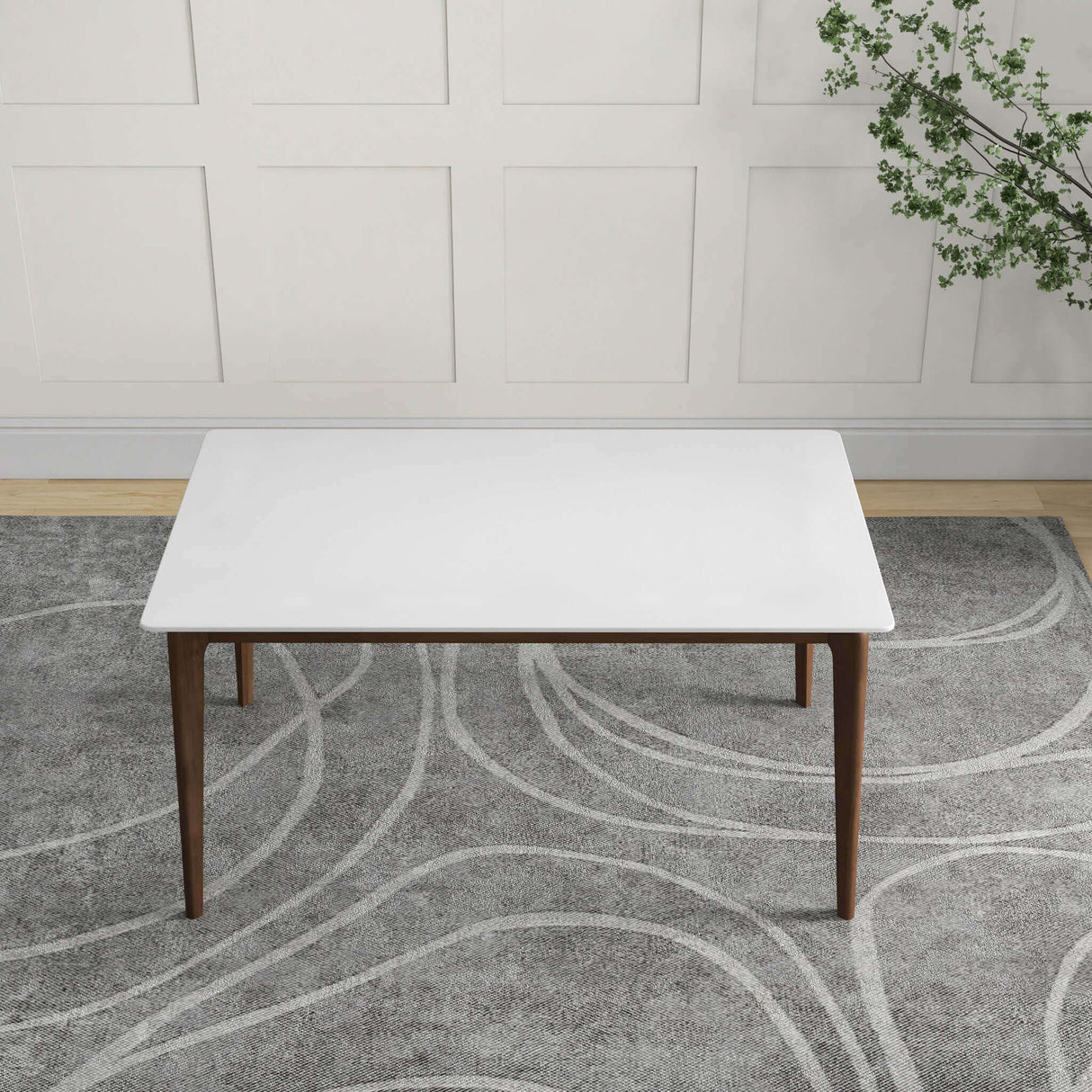 Lindsey Solid Wood White Top Dining Table by Ashcroft Imports at Eve Furniture