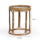Lindy Rattan Side Table by TOV Furniture at Eve Furniture