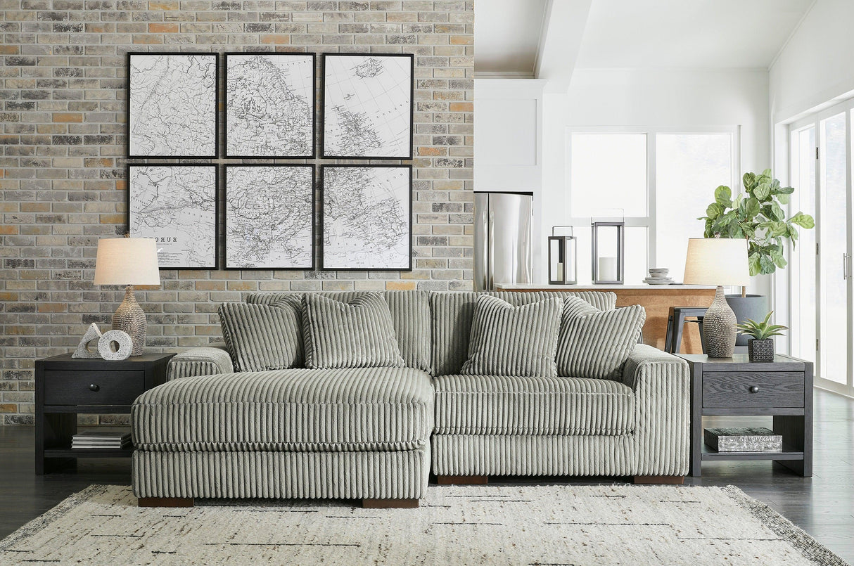 Lindyn Fog 2-Piece Modular Sectional with Left Arm Facing Chaise by Ashley at Eve Furniture