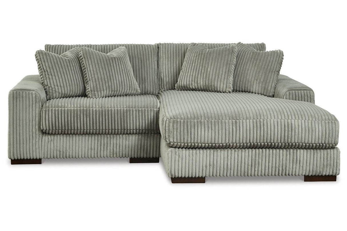 Lindyn Fog 2-Piece Modular Sectional with Right Arm Facing Chaise by Ashley at Eve Furniture