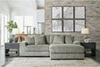 Lindyn Fog 2-Piece Modular Sectional with Right Arm Facing Chaise by Ashley at Eve Furniture