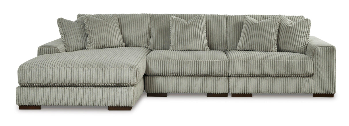 Lindyn Fog 3-Piece Modular Sectional with Left Arm Facing Chaise by Ashley at Eve Furniture
