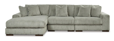 Lindyn Fog 3-Piece Modular Sectional with Left Arm Facing Chaise by Ashley at Eve Furniture