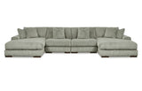 Lindyn Fog 4-Piece Modular Double Chaise Sectional by Ashley at Eve Furniture