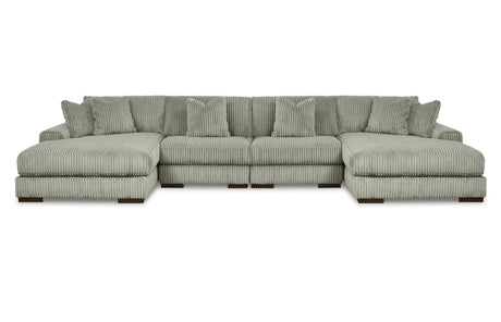 Lindyn Fog 4-Piece Modular Double Chaise Sectional by Ashley at Eve Furniture
