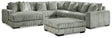 Lindyn Fog 5-Piece Sectional with Ottoman by Ashley at Eve Furniture