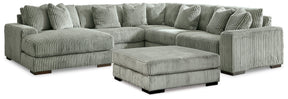 Lindyn Fog 5-Piece Sectional with Ottoman by Ashley at Eve Furniture