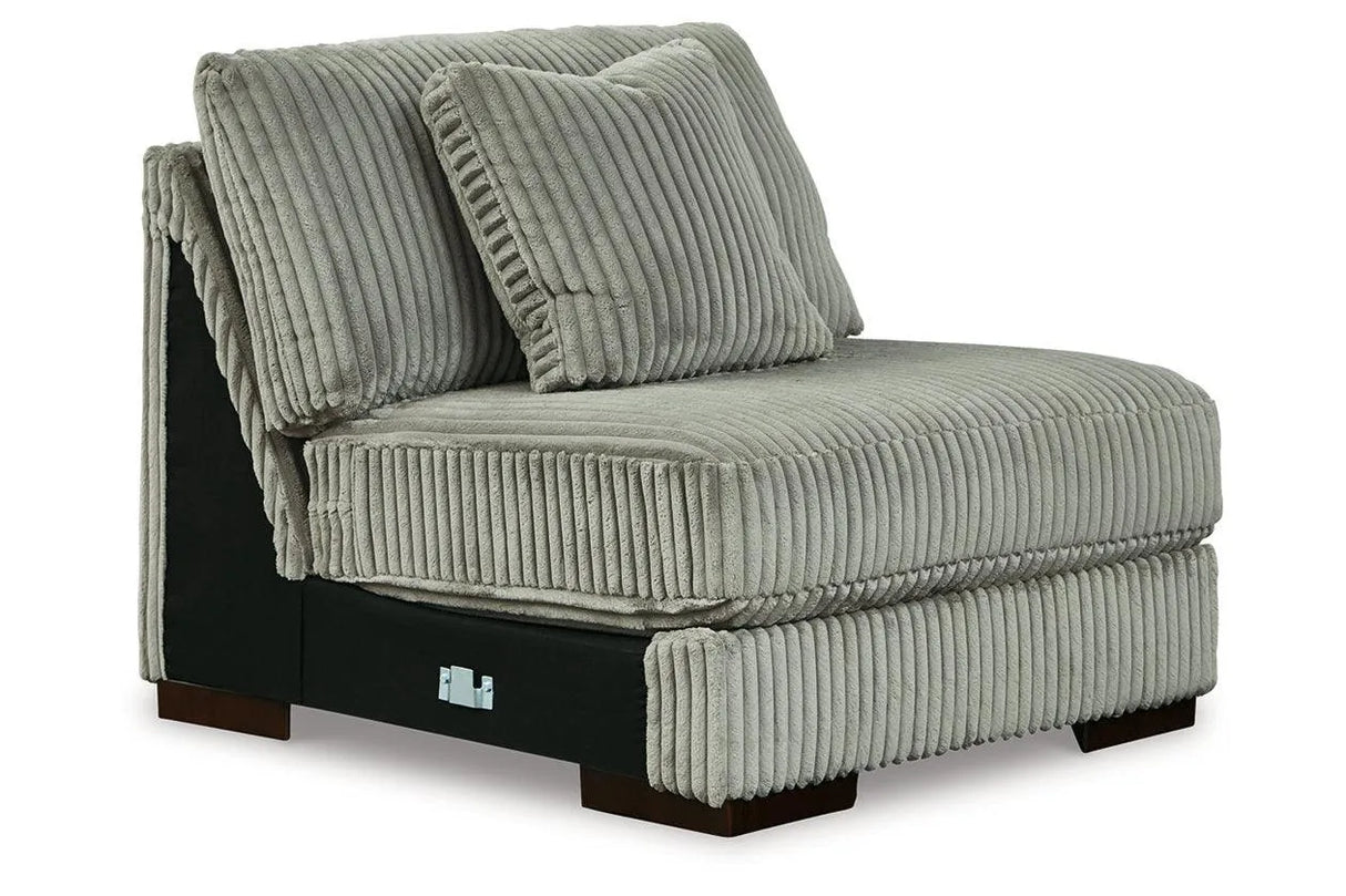 Lindyn Fog Armless Chair by Ashley at Eve Furniture