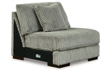 Lindyn Fog Armless Chair by Ashley at Eve Furniture