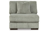 Lindyn Fog Armless Chair by Ashley at Eve Furniture