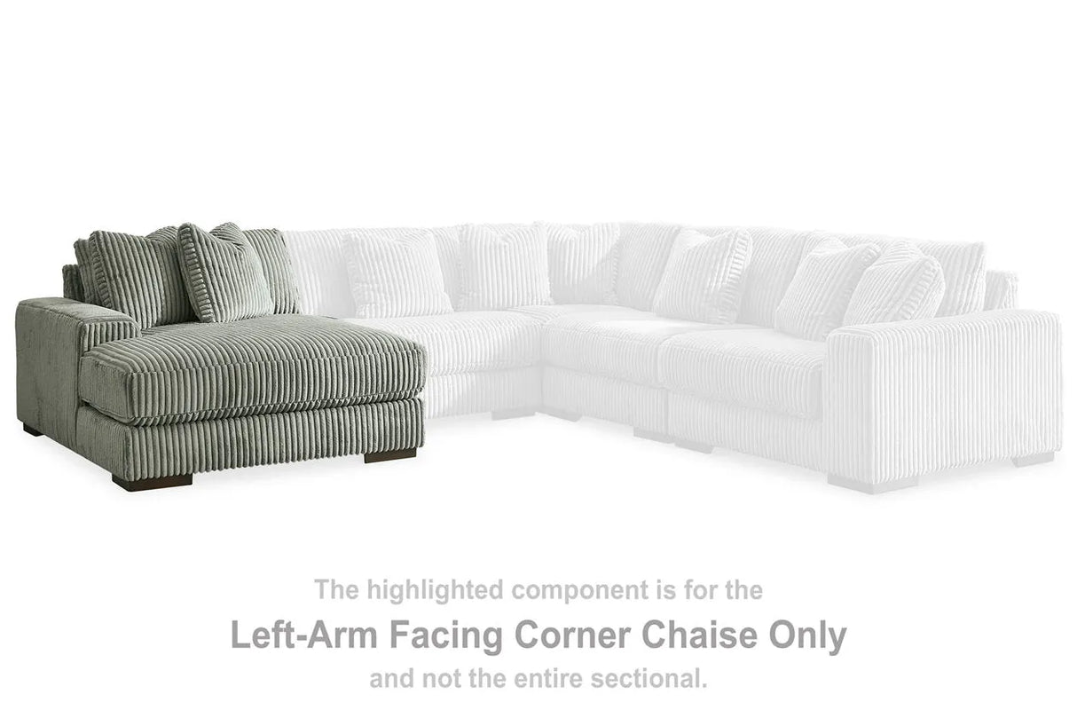 Lindyn Fog Left-Arm Facing Corner Chaise by Ashley at Eve Furniture