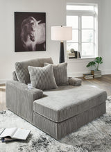 Lindyn Fog Oversized Chaise by Ashley at Eve Furniture