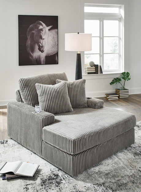Lindyn Fog Oversized Chaise by Ashley at Eve Furniture