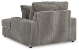 Lindyn Fog Oversized Chaise by Ashley at Eve Furniture