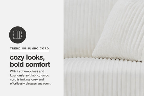 Lindyn Ivory 2-Piece Super Chaise by Ashley at Eve Furniture