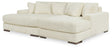 Lindyn Ivory 2-Piece Super Chaise by Ashley at Eve Furniture