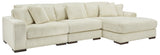 Lindyn Ivory 3-Piece Right Arm Facing Modular Chaise Sectional by Ashley at Eve Furniture