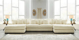 Lindyn Ivory 4-Piece Modular Double Chaise Sectional by Ashley at Eve Furniture