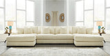 Lindyn Ivory 4-Piece Modular Double Chaise Sectional by Ashley at Eve Furniture