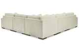 Lindyn Ivory 5-Piece Right Arm Facing Modular Chaise Sectional by Ashley at Eve Furniture