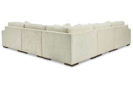 Lindyn Ivory 5-Piece Right Arm Facing Modular Chaise Sectional by Ashley at Eve Furniture