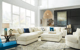 Lindyn Ivory 6-Piece Left Arm Facing Modular Chaise Sectional by Ashley at Eve Furniture