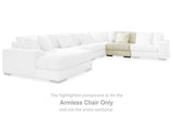 Lindyn Ivory Armless Chair by Ashley at Eve Furniture
