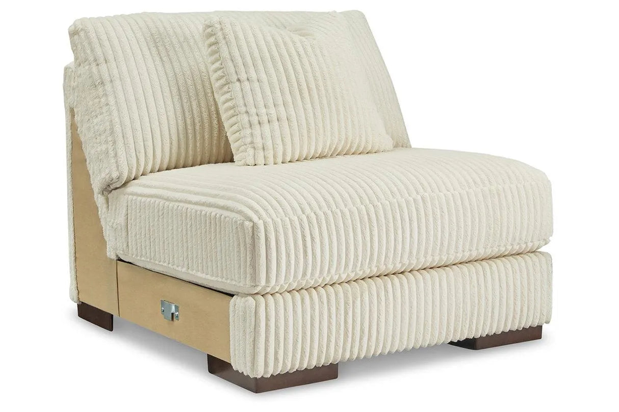 Lindyn Ivory Armless Chair by Ashley at Eve Furniture