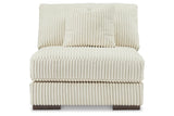 Lindyn Ivory Armless Chair by Ashley at Eve Furniture