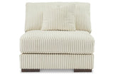 Lindyn Ivory Armless Chair by Ashley at Eve Furniture