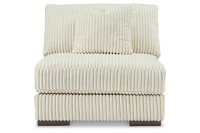 Lindyn Ivory Armless Chair by Ashley at Eve Furniture