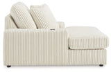 Lindyn Ivory Oversized Chaise by Ashley at Eve Furniture