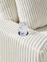 Lindyn Ivory Oversized Chaise by Ashley at Eve Furniture