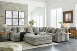 Lindyn Fog 5-Piece Left Arm Facing Modular Chaise Sectional by Ashley at Eve Furniture