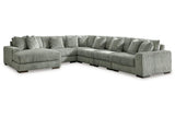 Lindyn Fog 6-Piece Modular Sectional with Chaise by Ashley at Eve Furniture
