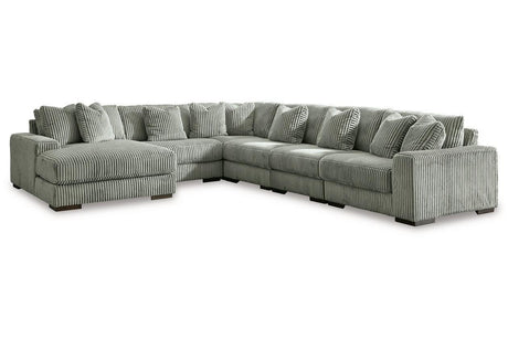 Lindyn Fog 6-Piece Modular Sectional with Chaise by Ashley at Eve Furniture