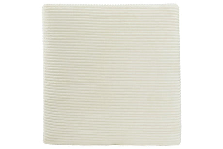 Lindyn Ivory Oversized Accent Ottoman by Ashley at Eve Furniture