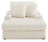 Lindyn Ivory Oversized Chaise by Ashley at Eve Furniture
