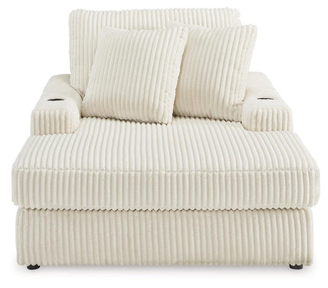 Lindyn Ivory Oversized Chaise by Ashley at Eve Furniture