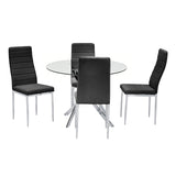 Linea Black 5-Piece Dining Room Set by Happy Homes at Eve Furniture