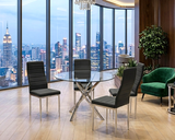 Linea Black 5-Piece Dining Room Set by Happy Homes at Eve Furniture