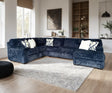 Linea Blue RAF Sectional by Happy Homes at Eve Furniture