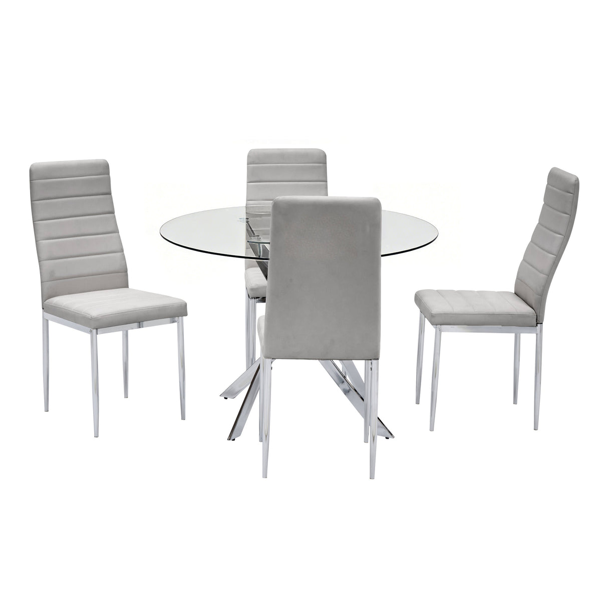 Linea Gray 5-Piece Dining Room Set by Happy Homes at Eve Furniture