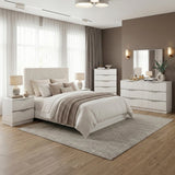 Linea Pearl White California King Bed by Homelegance at Eve Furniture