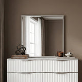 Linea Pearl White California King Bed by Homelegance at Eve Furniture
