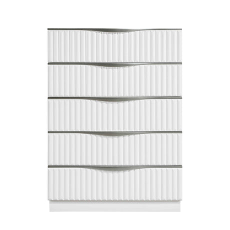Linea Pearl White Chest by Homelegance at Eve Furniture