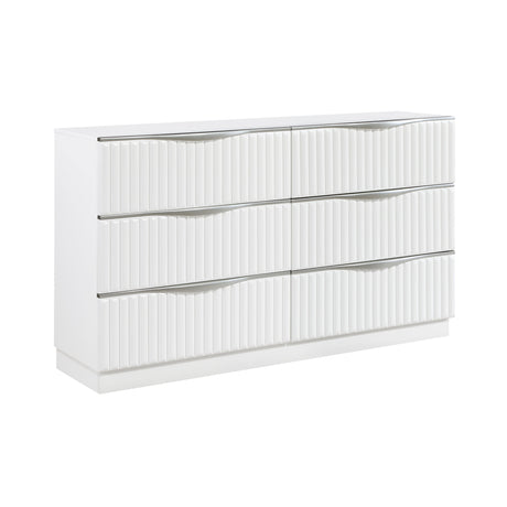 Linea Pearl White Dresser by Homelegance at Eve Furniture