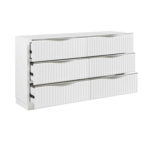 Linea Pearl White Dresser by Homelegance at Eve Furniture