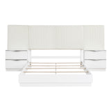 Linea Pearl White Eastern King Bed by Homelegance at Eve Furniture